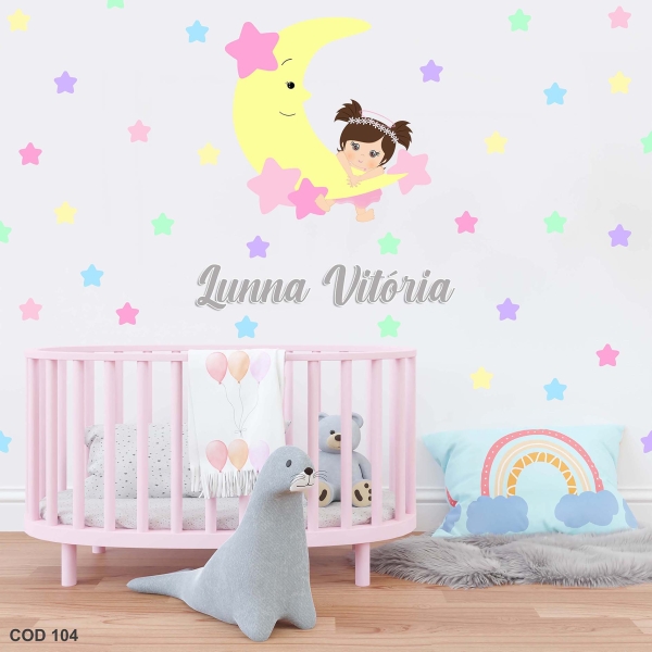 Lua anjinha  (Adesivo de parede)