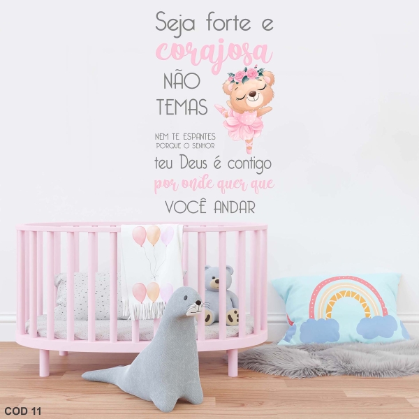 Seja forte e corajosa (Adesivo de parede)
