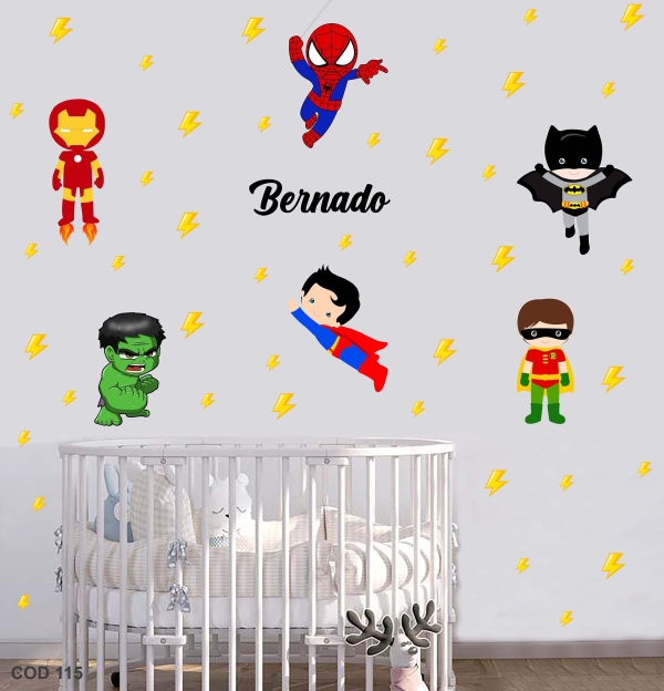 Super Heróis (Adesivo de parede)