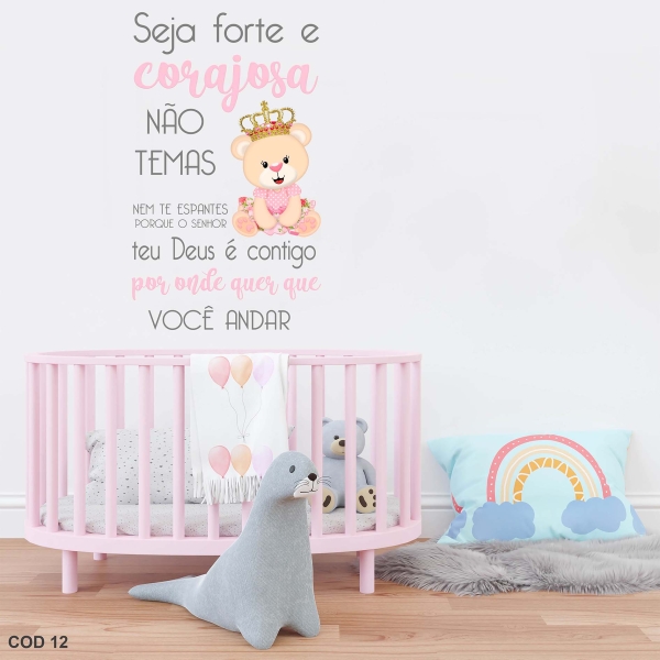 Seja forte e corajosa (Adesivo de parede)