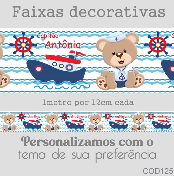 Faixa Urso marinheiro