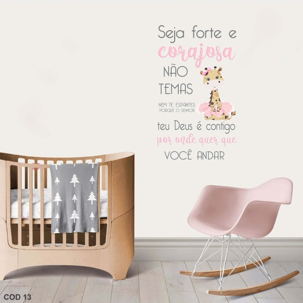 Seja forte e corajosa (Adesivo de parede)