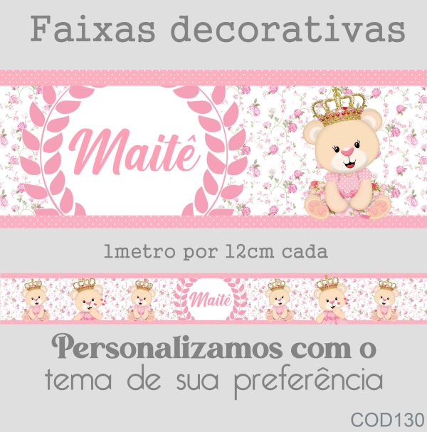 Faixa Ursinha Princesa