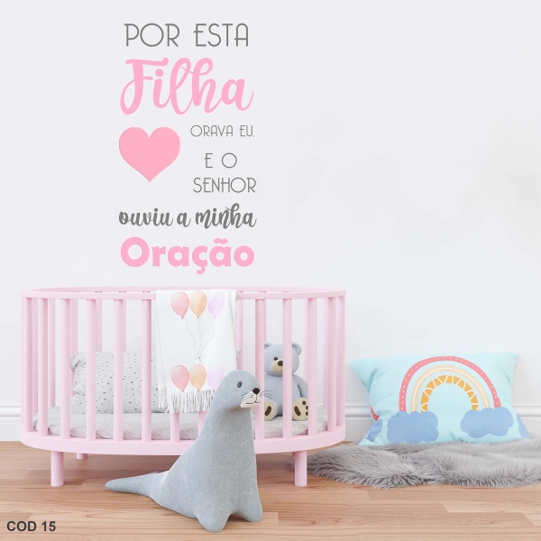 Por esta filha orava (Adesivo de parede)