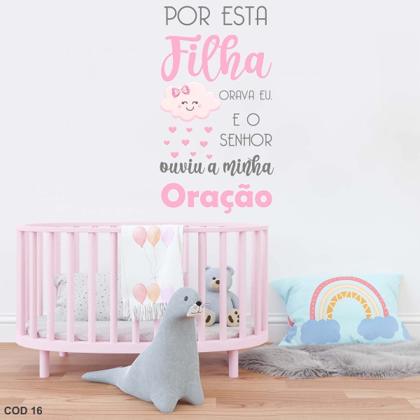 Por esta filha orava (Adesivo de parede)