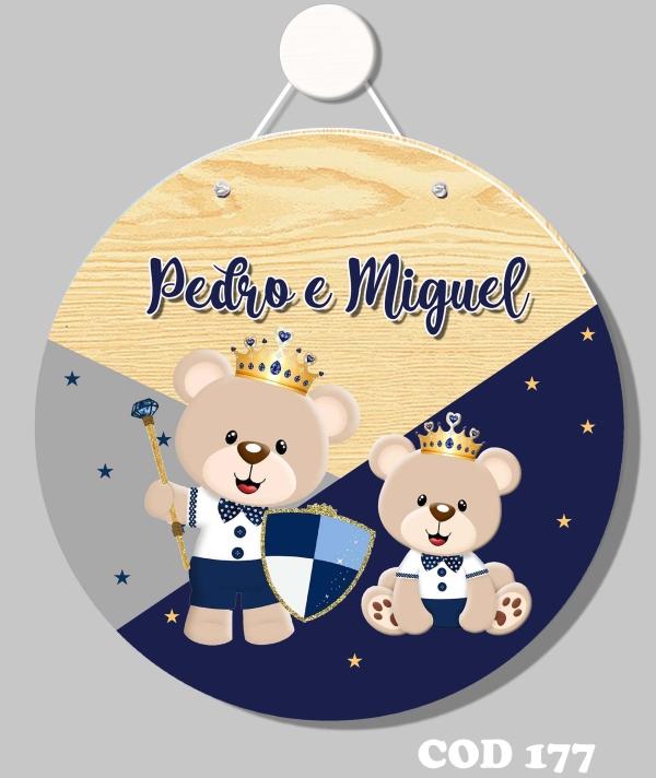 Quadro porta (Ursinho Príncipe) Irmãos