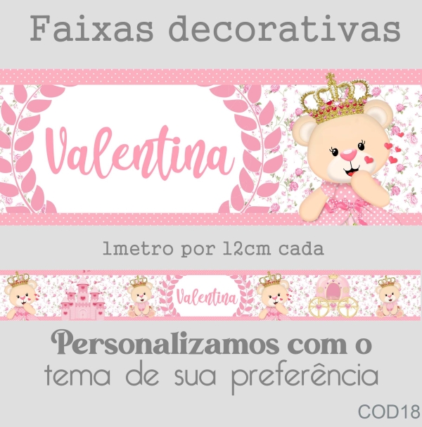 Faixa Ursinha Princesa