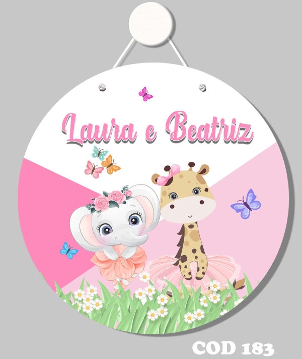Quadro porta (Jardim bailarinas ) Irmãs