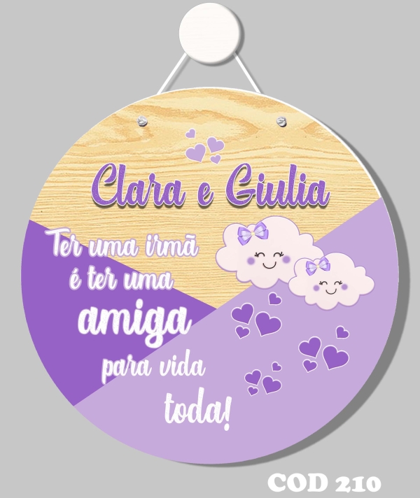Quadro porta (Nuvem) Irmãs