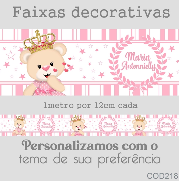 Faixa Ursinha Princesa