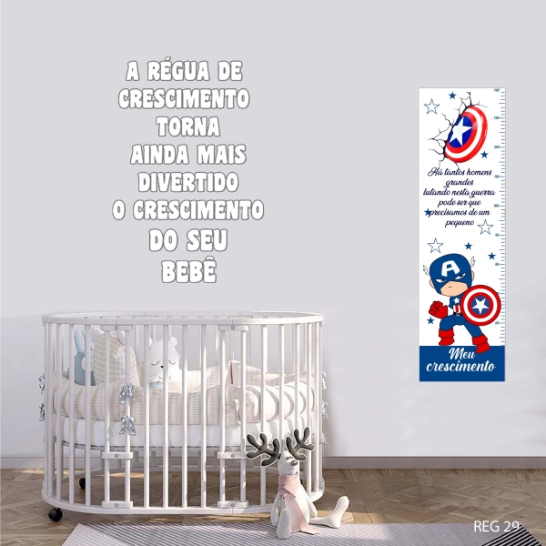 Régua de crescimento Capitão américa
