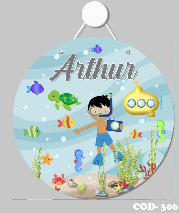 Quadro porta (Fundo do mar)
