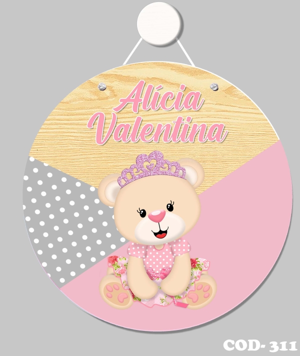 Quadro porta (Ursinha Princesa)