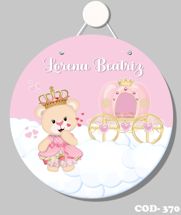 Quadro porta (Ursinha Princesa Realeza)