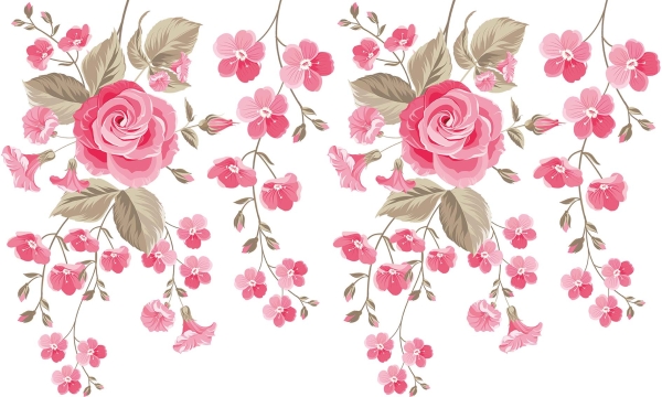 Ramos Rosas delicadas (Adesivo de parede) - Image 3