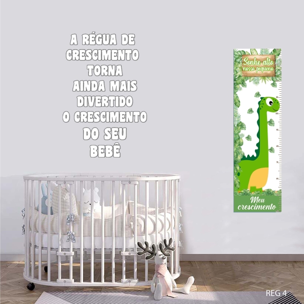 Régua de crescimento Dinossauro