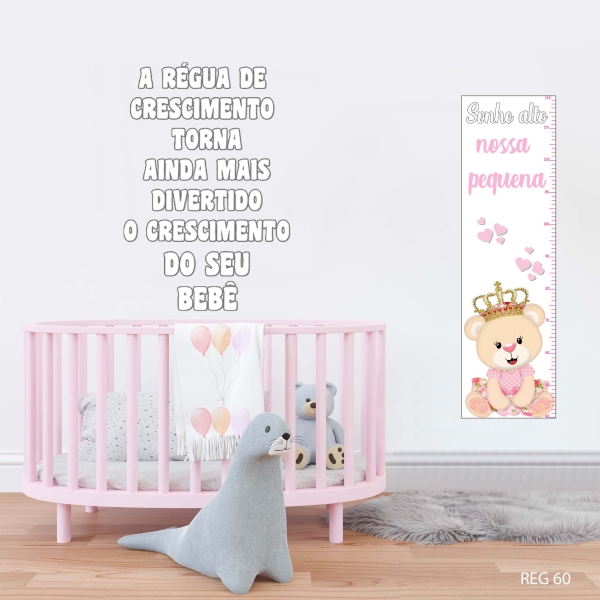 Régua de crescimento Ursinha Princesa
