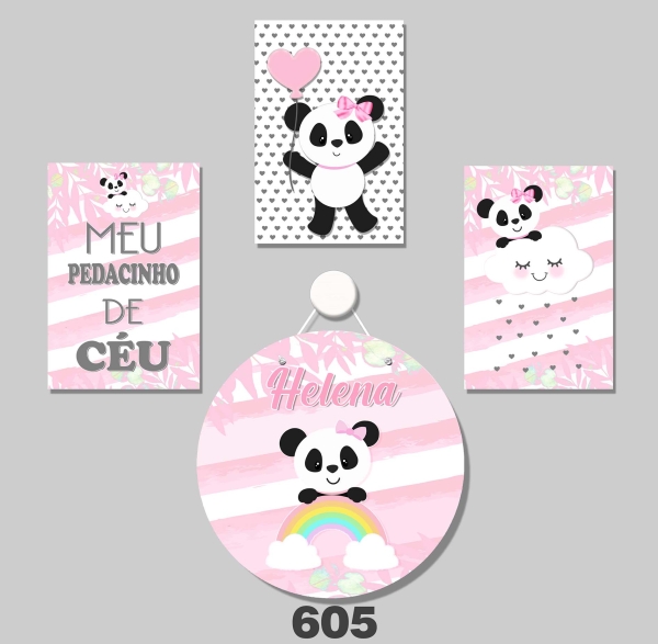 Panda (Plaquinhas MDF)