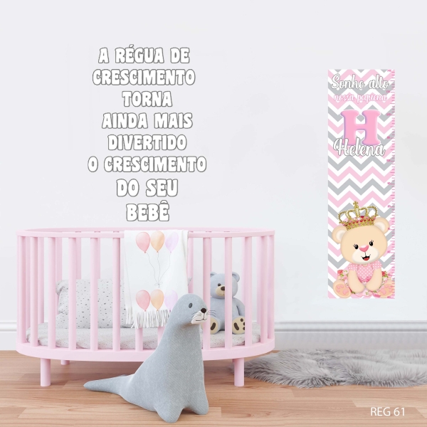 Régua de crescimento Ursinha Princesa