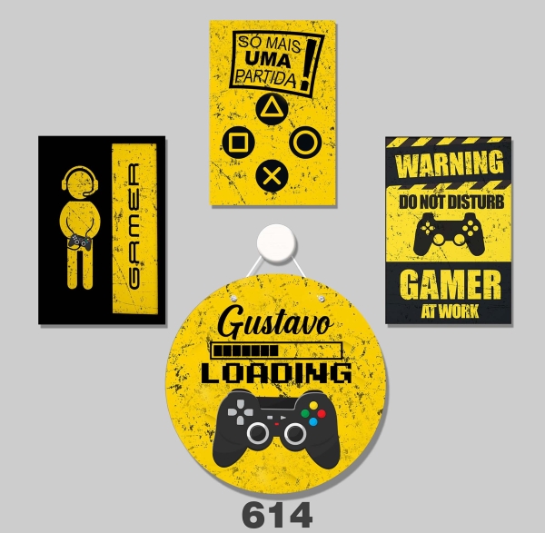 Gamer (Plaquinhas MDF)