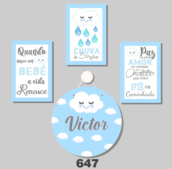 Nuvem (Plaquinhas MDF)