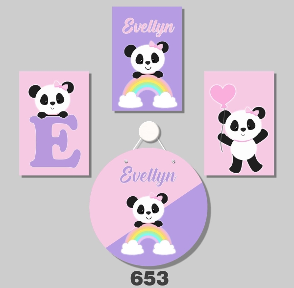 Panda (Plaquinhas MDF)