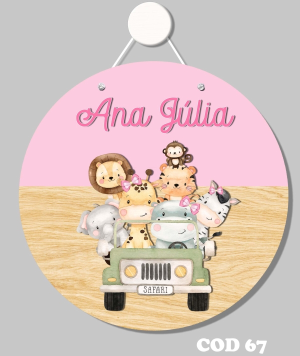 Quadro porta (Safari menina)
