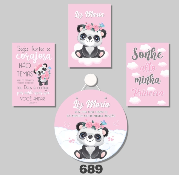 Panda (Plaquinhas MDF)