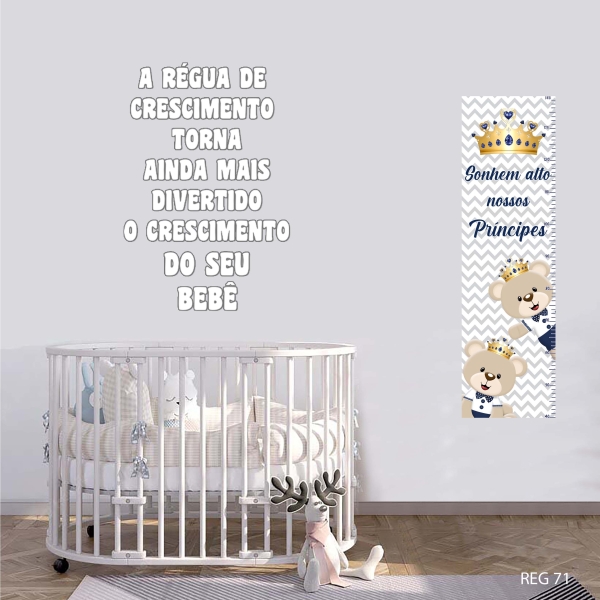 Régua de crescimento Ursinho Príncipe (Irmãos)