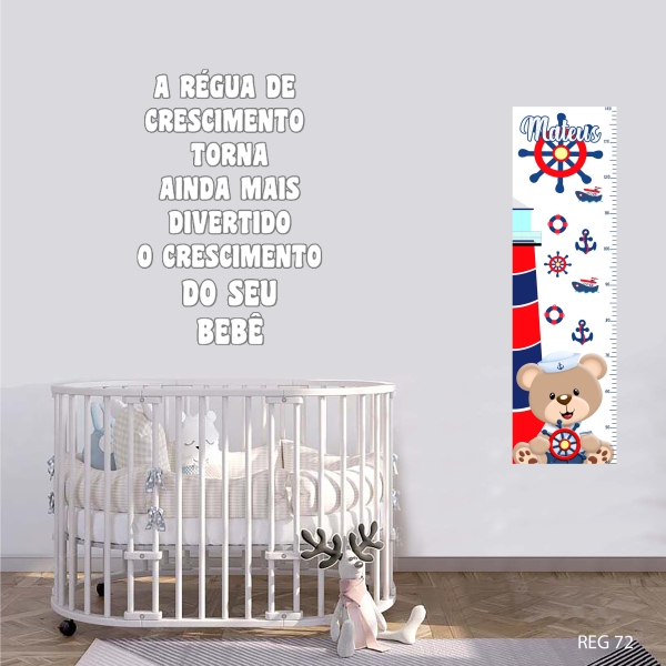 Régua de crescimento Ursinho Marinheiro