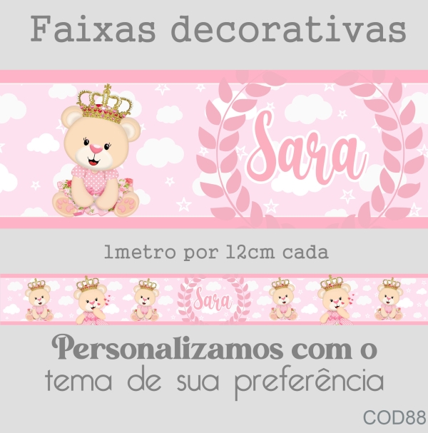 Faixa Ursinha Princesa
