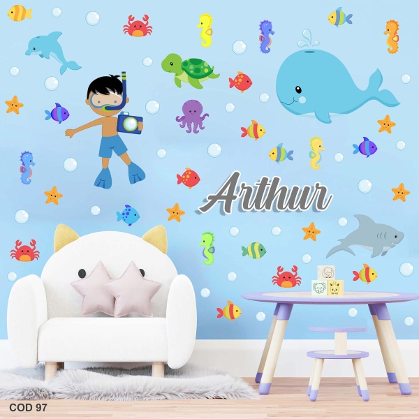 Fundo do mar  (Adesivo de parede)