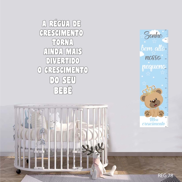 Régua de crescimento Ursinho Príncipe Herói