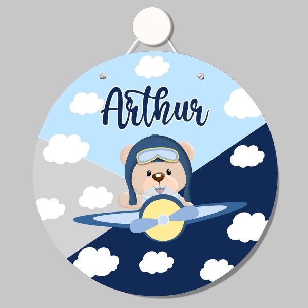 Quadro porta (Ursinho aviador)