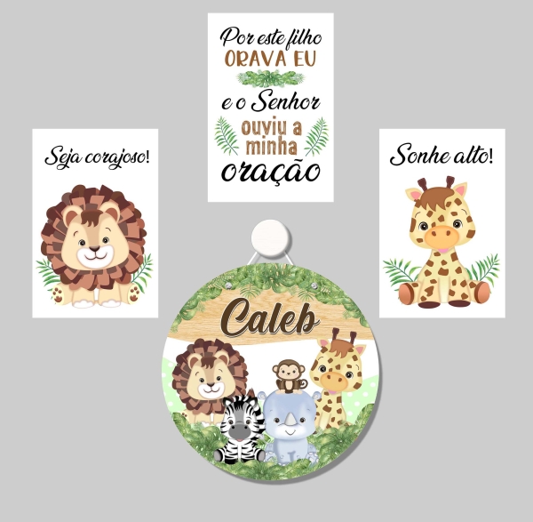 Safari Menino (Plaquinhas MDF)
