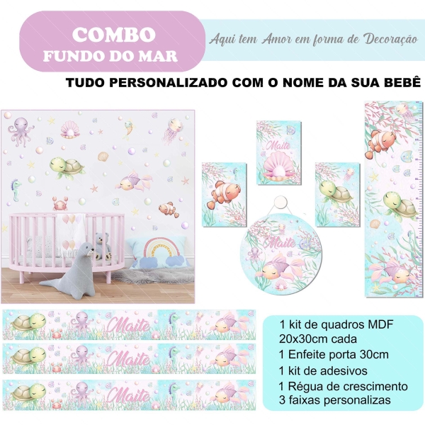 Fundo do mar aquarela  (Combo econômico)