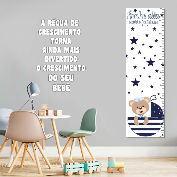 Régua de crescimento Ursinho marinheiro