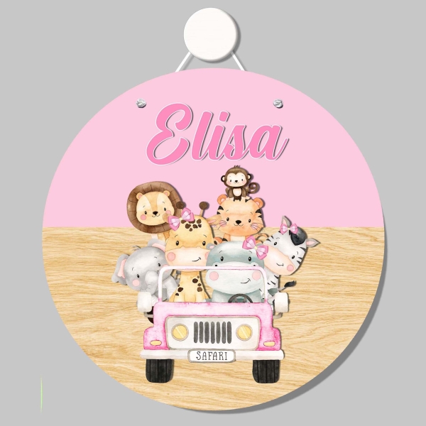 Quadro porta (Safari menina)