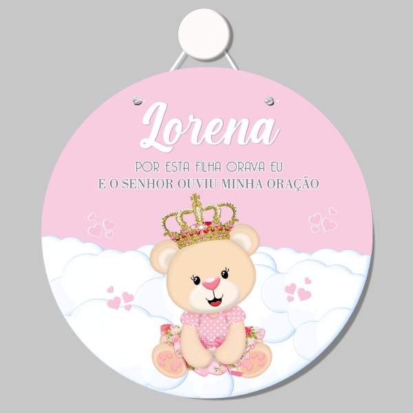 Quadro porta (Ursinha Princesa)