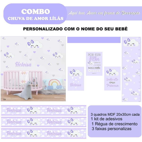 Chuva de amor Lilás (Combo econômico)