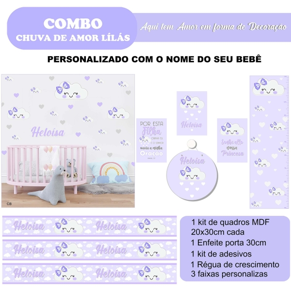 Chuva de amor Lilás  (Combo econômico)