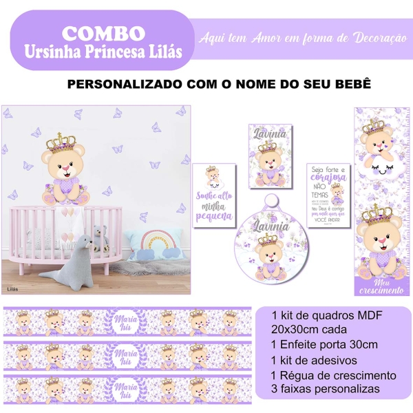 Ursinha Princesa Lilás (Combo econômico)