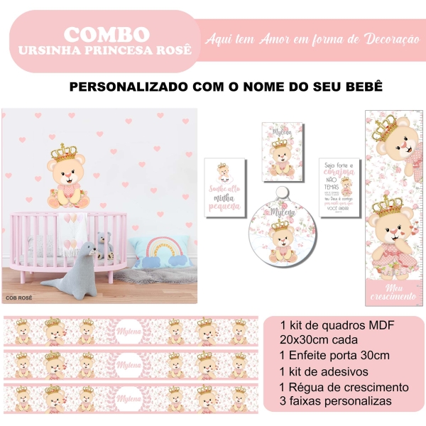 Ursinha Princesa Rosê (Combo econômico)