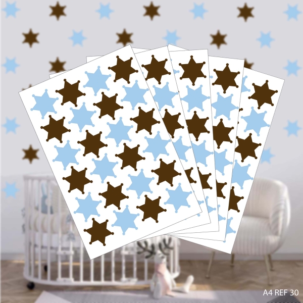 Estrelas de cherife (Adesivo de parede)