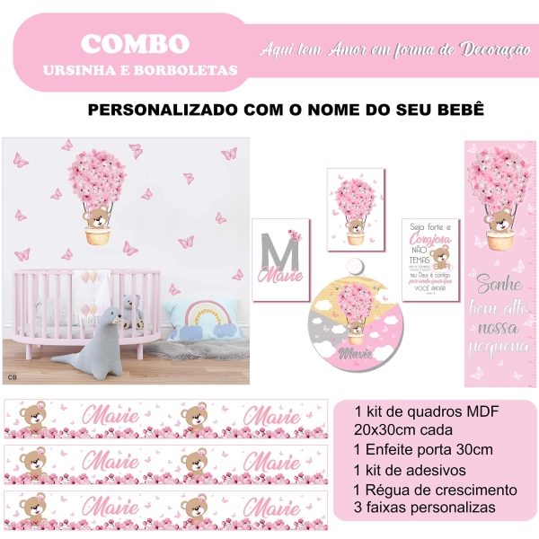 Ursinha e borboletas (Combo econômico)