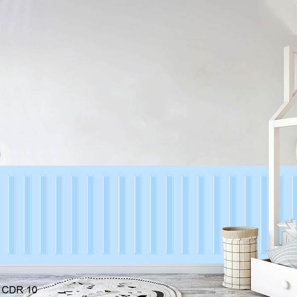 Painel meia parede Efeito relevo Azul bebê