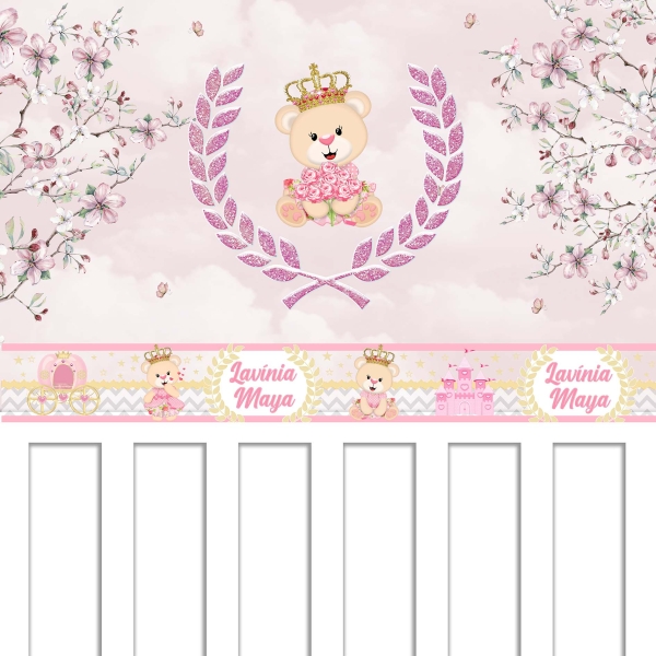 Papel de parede autocolante Ursinha Princesa - Image 3