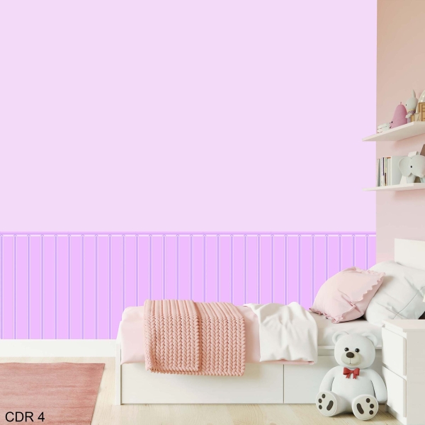 Painel meia parede efeito Madeira em tom Lavanda