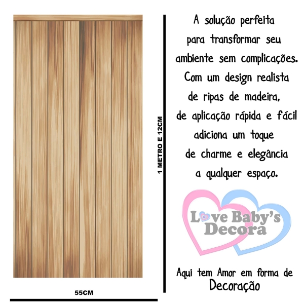 Painel meia parede efeito ripas de Madeira - Image 3