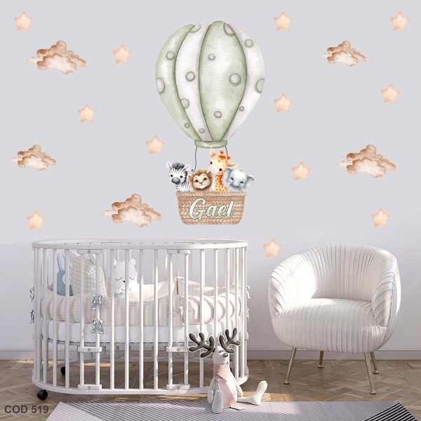 Safari baby menino (Adesivo de parede)